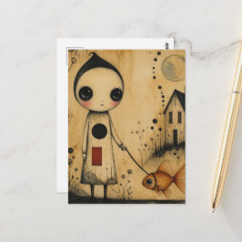 Eine bezaubernde Fantasie, die mein Haustier Goldf Postkarte
