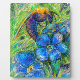 Eine Biene & Vergessen-nicht-Blume Fotoplatte