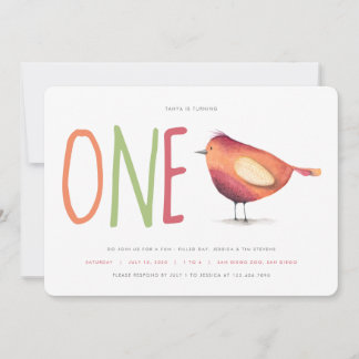 Eine Birdie erste Geburtstagsparty Einladung