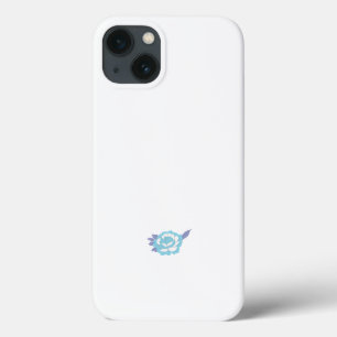 eine blau-weiße Blume auf weißem Hintergrund Case-Mate iPhone Hülle