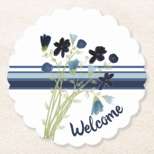 Eine blaue Blume der Marine Untersetzer