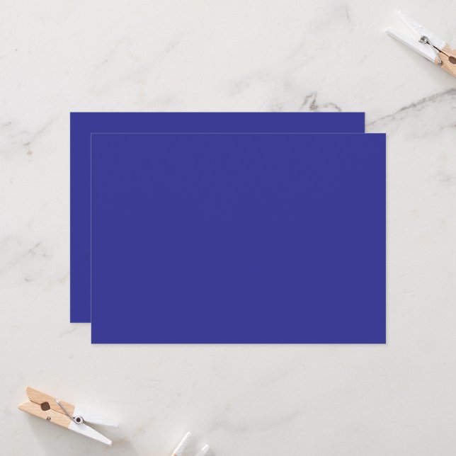 eine blaue Wand mit Uhr Einladung (Vorderseite/Rückseite Beispiel)