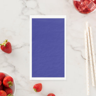 eine blaue Wand mit Uhr Serviette