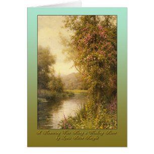 Eine blühende Rebe entlang einem Wicklungs-Fluss