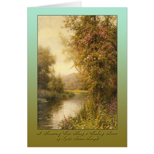 Eine blühende Rebe entlang einem Wicklungs-Fluss (Vorne)