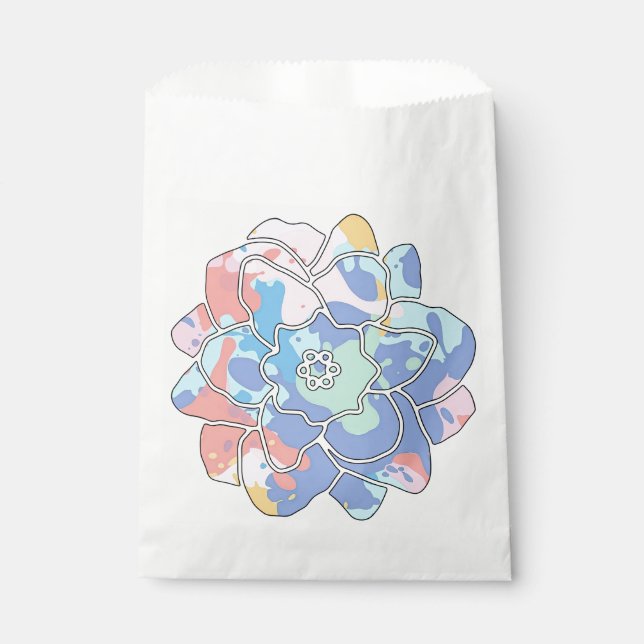 Eine Blume aus Farbflecken Geschenktütchen (Vorderseite)