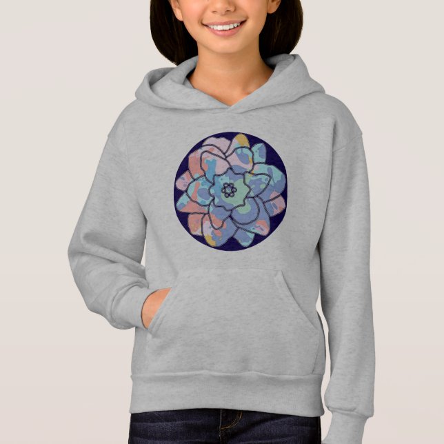 Eine Blume aus Farbflecken Hoodie (Vorderseite)