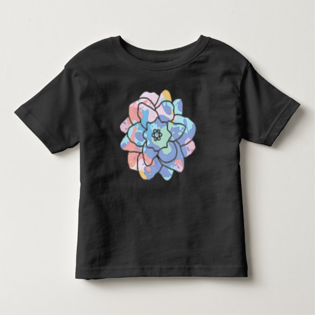Eine Blume aus Farbflecken Kleinkind T-shirt (Vorderseite)