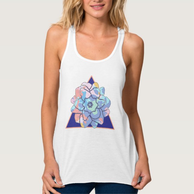 Eine Blume aus Farbflecken Tank Top (Vorderseite)