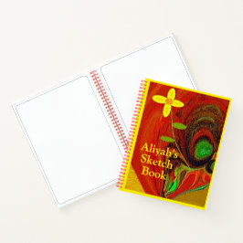 "Eine Blume für mich" Girls Hardcover Sketch Notizbuch