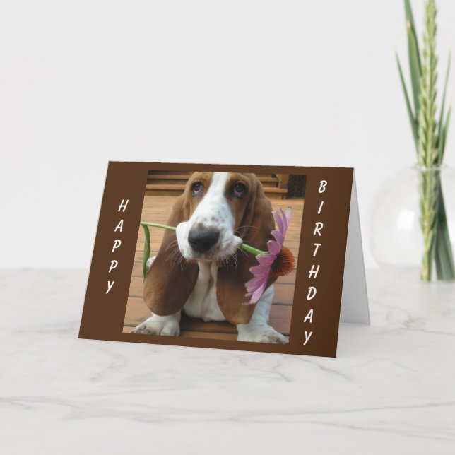 **EINE BLUME FÜR SIE*** AM *GEBURTSTAG* KARTE (Vorderseite)