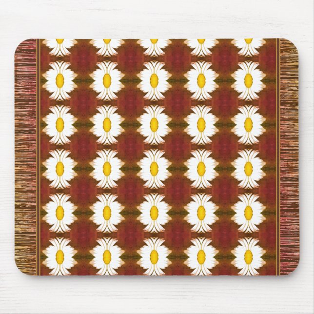 Eine Blume-Gemustert-Maus-Rubel Mousepad (Vorne)