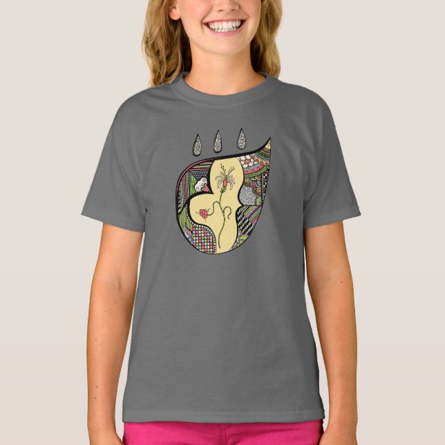 Eine Blume im Shirt von Kindern und Kindern (Vorderseite)