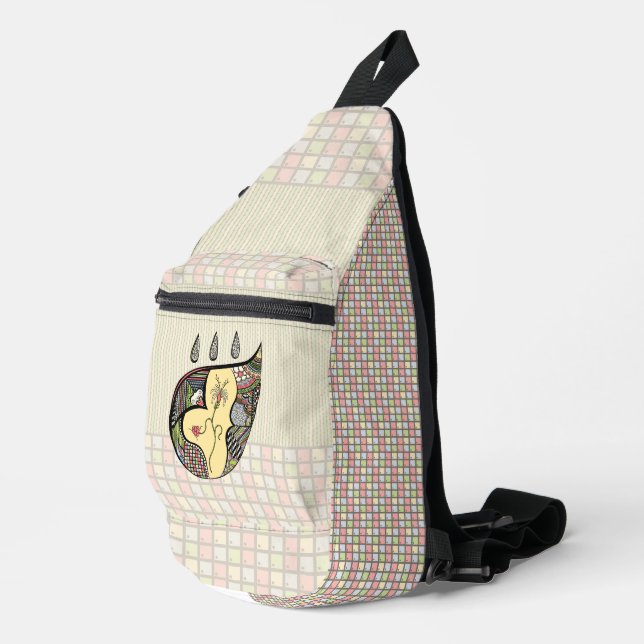 Eine Blume innerhalb Crossbody Bag (Rechte Ecke)