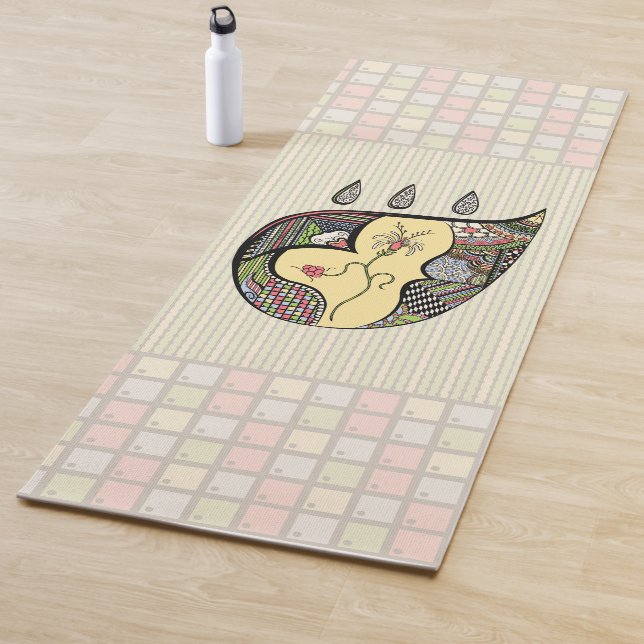 Eine Blume innerhalb der Yoga Mat Yogamatte (Beispiel)