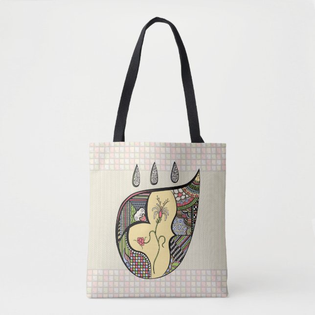 Eine Blume innerhalb des Multiprint-Bags (Vorderseite)