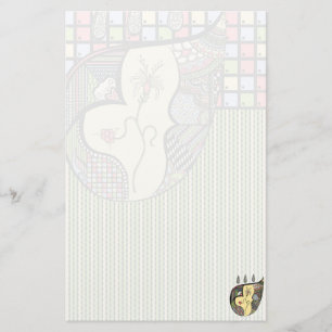 Eine Blume innerhalb des Unternehmens Briefpapier