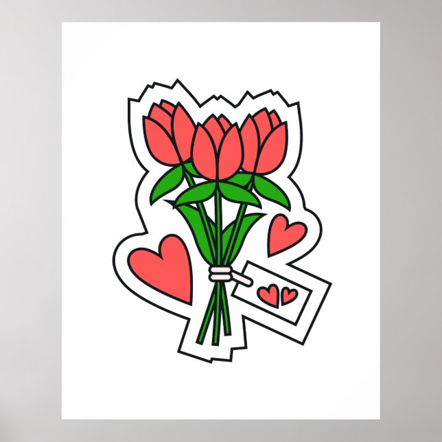 Eine Blume mit einer Liebe Poster (Vorne)