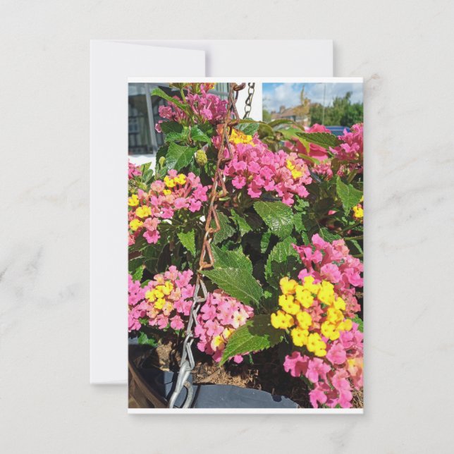 Eine Blumenkarte Dankeskarte (Vorderseite)