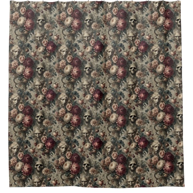 Eine Blüte auf - Gotisch Viktorianisch Duschvorhang (Vorderseite)