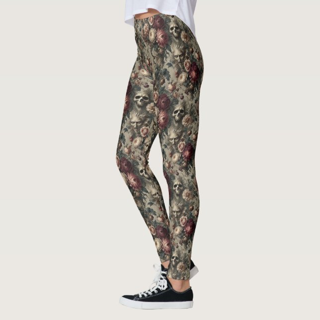 Eine Blüte auf - Gotisch Viktorianisch Leggings (Links)