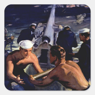 Eine Botschaft aus Amerika Quadratischer Aufkleber