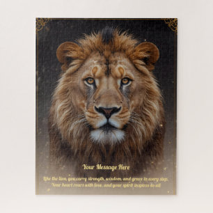 Eine Botschaft der Liebe auf deiner Lion Puzzle