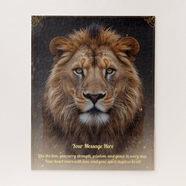 Eine Botschaft der Liebe auf deiner Lion Puzzle (Vertikal)