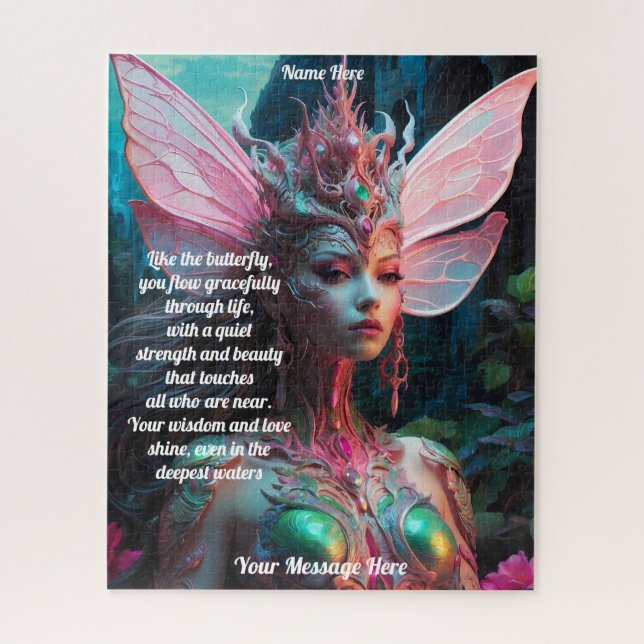 Eine Botschaft der Liebe auf Ihrem Fantasiepuzzle Puzzle (Vertikal)