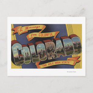 Eine Botschaft des Mile High Staat Postkarte