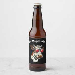 Eine Boujee-Färse Lustige Kuh Vintage Retro Bierflaschenetikett
