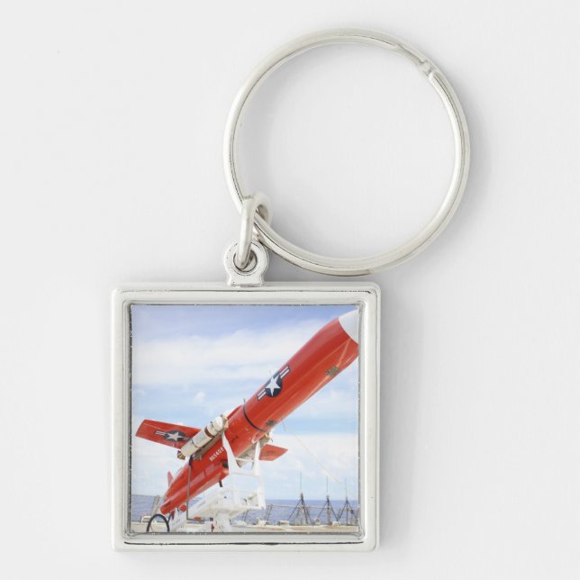 Eine BQM-74E Chukar-Drohne für den Start bereit Schlüsselanhänger (Vorne)