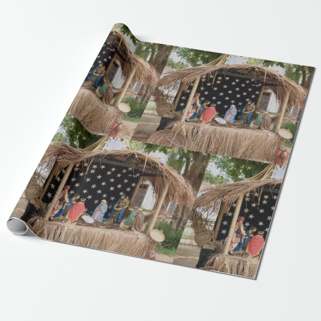 Eine brasilianische Kreche, die Geburt. Geschenkpapier (Ungerollt)