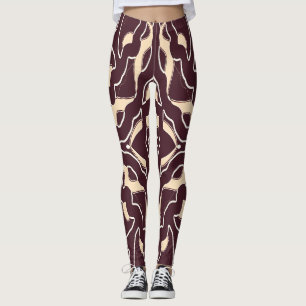 Eine braune, nahtlose "Ratti_Creative_Arts"-Leggin Leggings