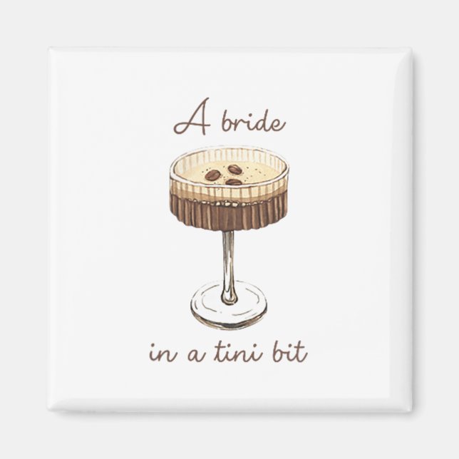 Eine Braut in einer winzig kleinen Braut Funny Mar Magnet (Vorne)