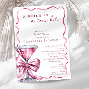 Eine Braut in Rosa - Pink-Martini-Brautjunggeselli Einladung
