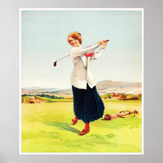 Eine Braw Brassie - Vintage Golf Aquarell Print Poster (Vorne)
