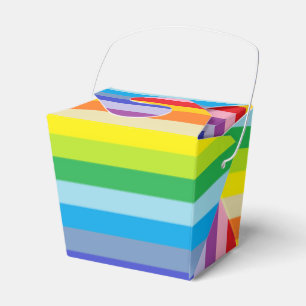 Eine breitere Palette von Regenbogenstreifen Geschenkschachtel