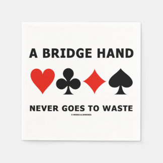 Eine Bridge-Hand verschwendet niemals vier Card-An Serviette