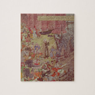 Eine Brücke der Boote an gebrochen durch Akbar Puzzle