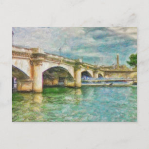 Eine Brücke in Paris Postkarte