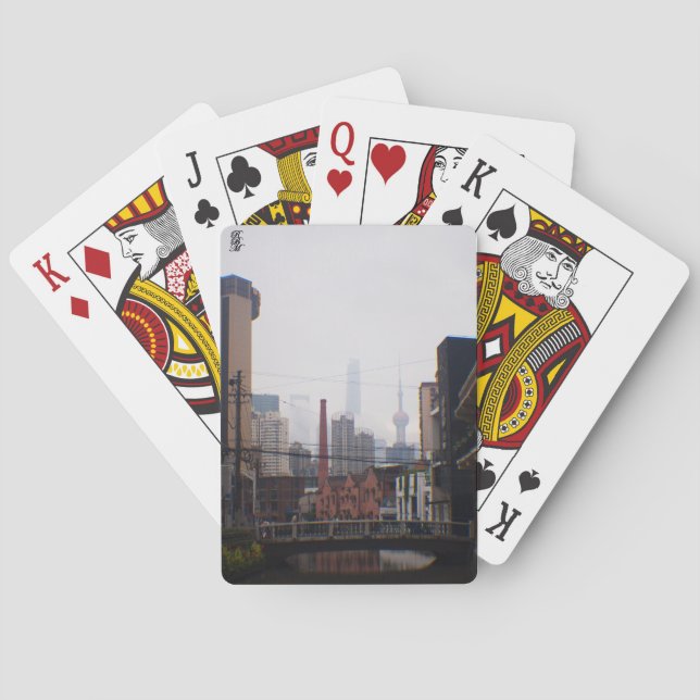 Eine Brücke in Shanghai Spielkarten (Rückseite)