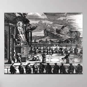 Eine buddhistische Zeremonie von, 'Indiae Poster