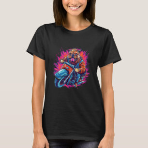 Eine Bulldogge fährt Motorrad T-Shirt