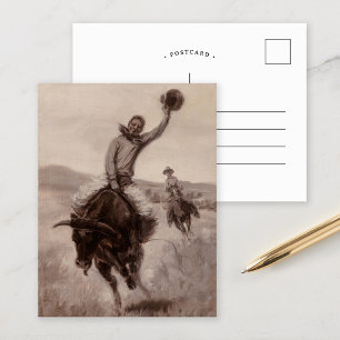 Eine Bulle reiten   Elling William Gollings Postkarte