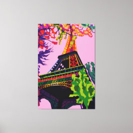 Eine bunte Feier zum Eiffelturm Leinwanddruck