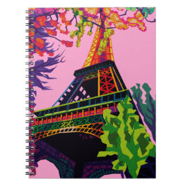 Eine bunte Feier zum Eiffelturm Notizblock