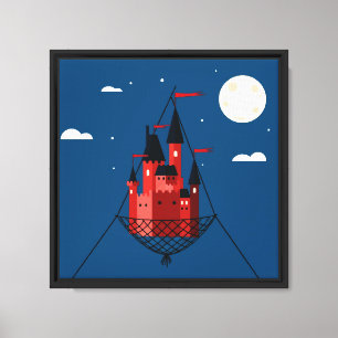 Eine Burg zwischen Himmel und Erde Leinwanddruck