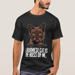 Eine burmesische Katze ist der Chef von mir T-Shirt