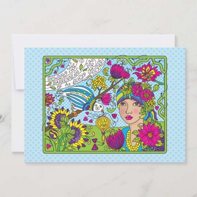 Eine "Busy Life_Flat Card" 7"x5" (Vorderseite)